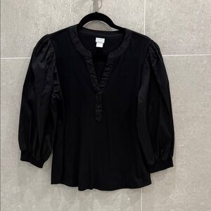 Chico's Black Blouse with Button Detail
